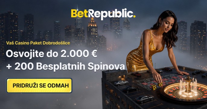 Betrepublic casino welcome bonus paket 2000 eura i 200 free spinova za igrače iz Crne GorePreuzmi Bonus 2.000€